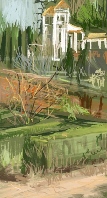 Generalif view - digital postcard