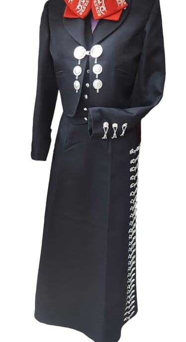 Mariachi-style charro suit with boots and hat Tradiciones Norma Phoenix AZ