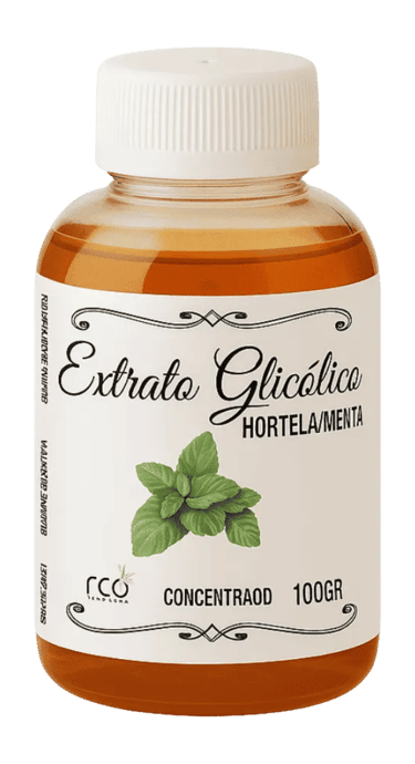 Frasco 100ml Extrato Glicolico Hortelâ
