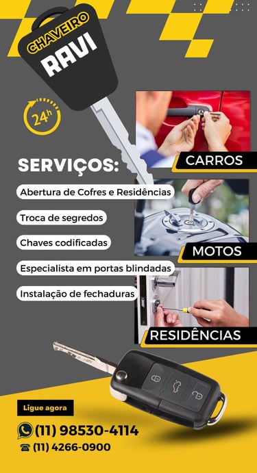 chaveiro de portas blindadas e cofres