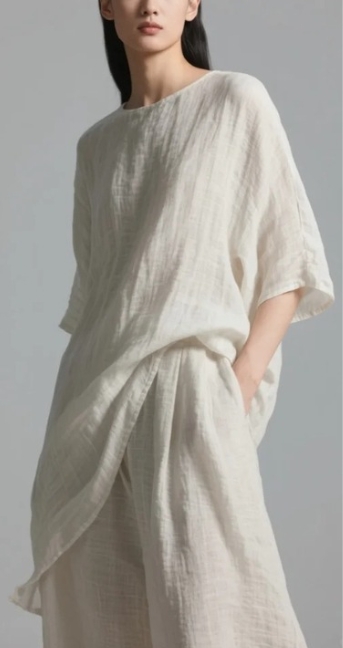 Linen Fabric Garment-Top and Pants