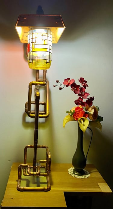 Toile tableau lampe Ligne couleurs maxime Risbourque