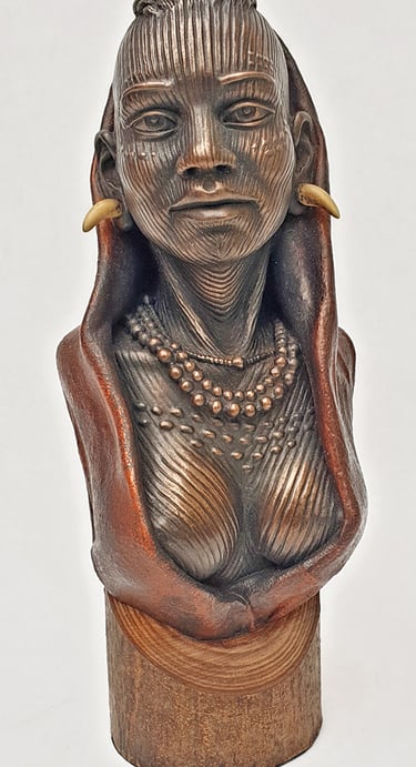 Stylised female sculpture produced using custom 3D sculptural services