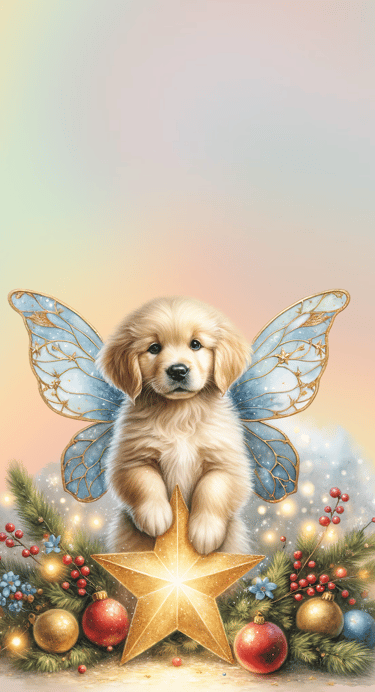 Cute Golden retreiver christmas ornaments