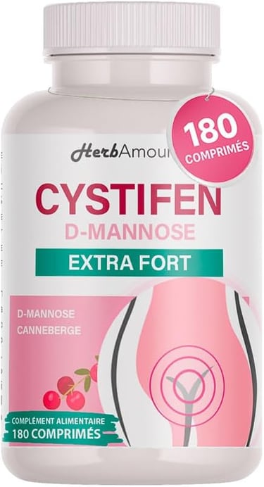 Flacon de complément alimentaire D-Mannose CYSTIFEN