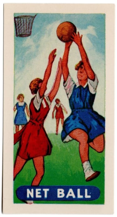 Vintage Netball English Tea Card