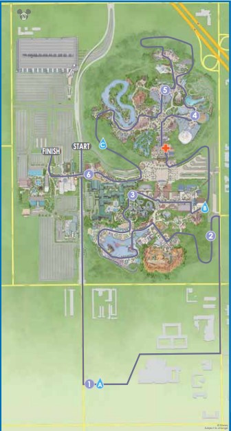 2015 runDisney Disneyland 10K Course Map