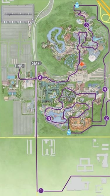 2016 runDisney Disneyland 10K Course Map