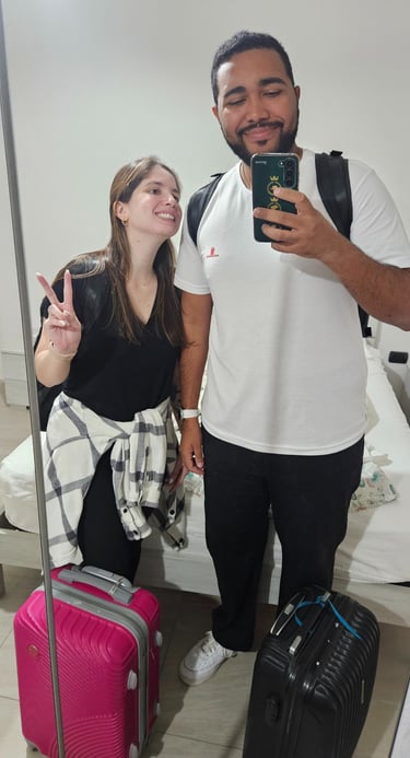 Nossas malas utilizadas na viagem de 30 dias para a Itália.