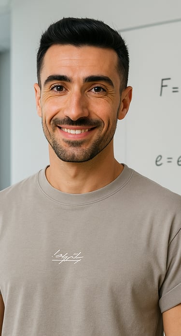 Josu Rodríguez, profesor de ciencias y fundador de ClasesDeJosu, impartiendo una clase