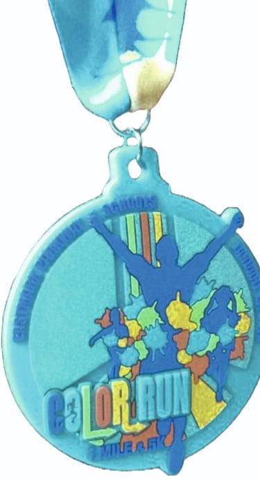 Silicone Medal for a running event