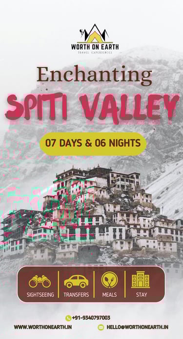 Spiti Tour, Key Monastery, Kaza, Tabo , Himachal Pradesh tour by Worth On Earth Travel Experiences