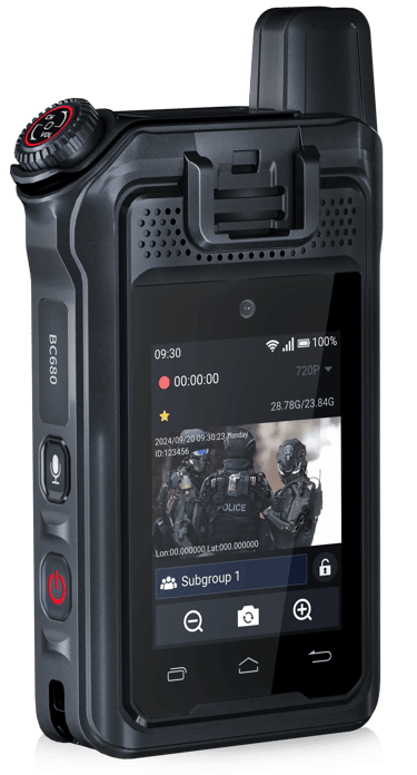 Camara corporal Inrico BC680 Bodycam de grado industrial con boton PTT integrado
