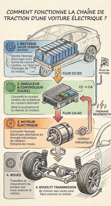 chaine traction voiture électrique