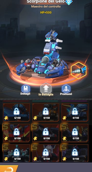 Selezione robot e personalizzazione in Mech Assemble: Zombie Swarm.