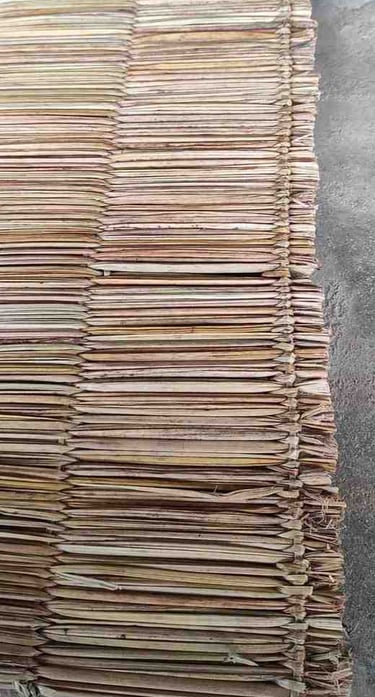 "Handweaving process–river grass yoga mat craftsmanship-closeup view-for global markets"