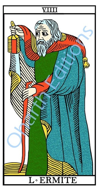 L'Ermite extrait du livre Tarot de Marseille le sens par l'image