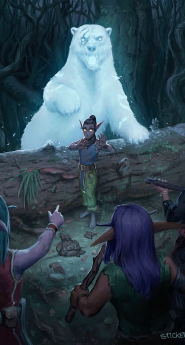 World of warcraft Night elf fantasy character illustration commission