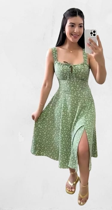 Vestido florido Midi