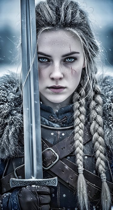 Close up of shield maiden