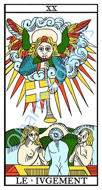 Le Jugement extrait du livre Tarot de Marseille le sens par l'image
