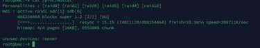 cat /proc/mdstat