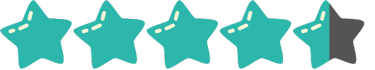 Notation : 4,5 étoiles sur 5