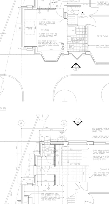 Construction setting out plans