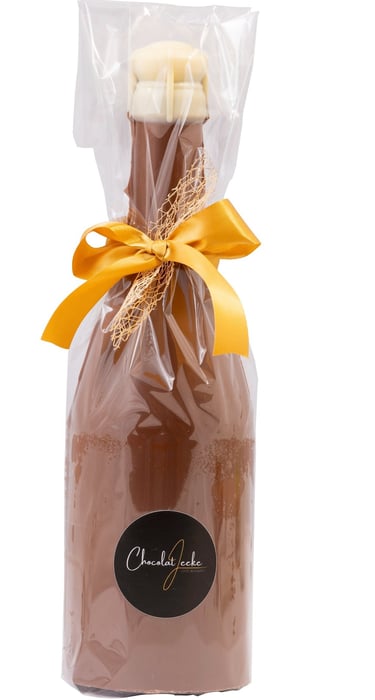Chocolade champagne fles