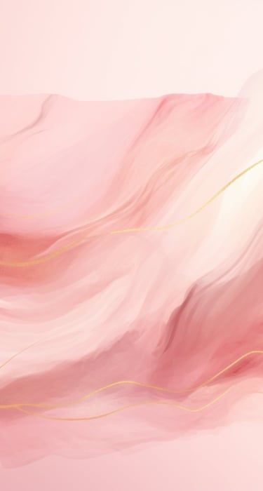 Abstract pink and gold flowing background representing healing, power, and feminine energy.