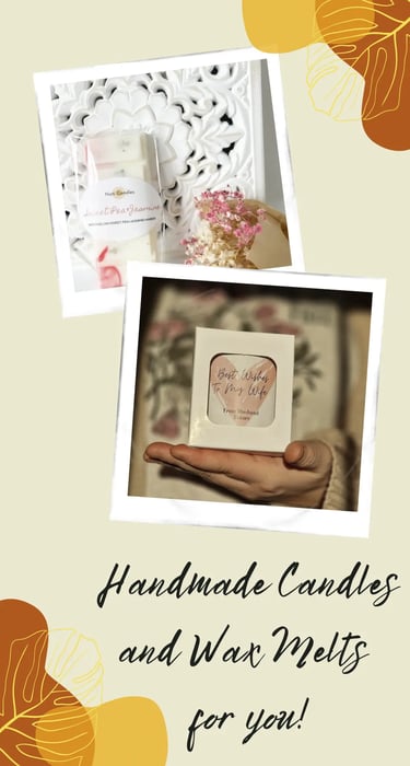 handmade candles and wax melts