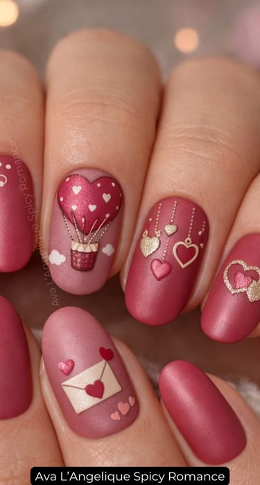 By Ava L’Angelique. Pink nails aesthetic for confident night-out energy