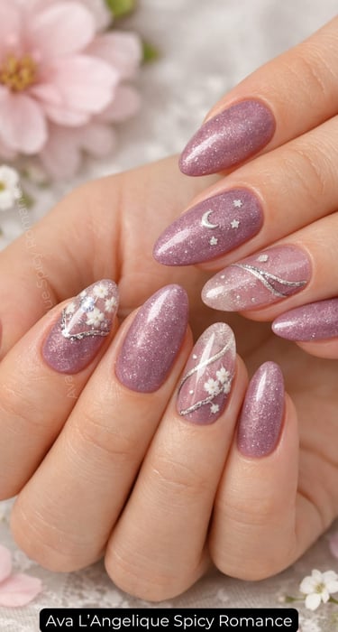 By Ava L’Angelique. Pink glitter nails, Classy Chic Nails, Elegant Nail Ideas, pink nails design