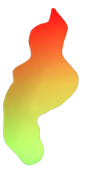 red and green cloud decoration