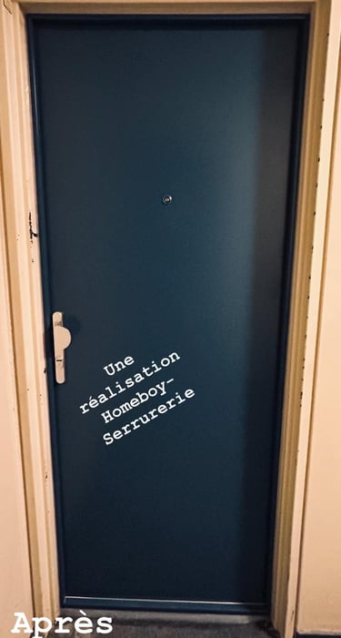 Porte blindée 3 points vue extérieure installée à Marseille 13016 pour une sécurité optimale