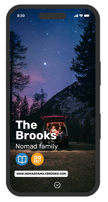 Adventure and Freedom: A Digital Business Card Design Tailored for Van Life Enthusiasts