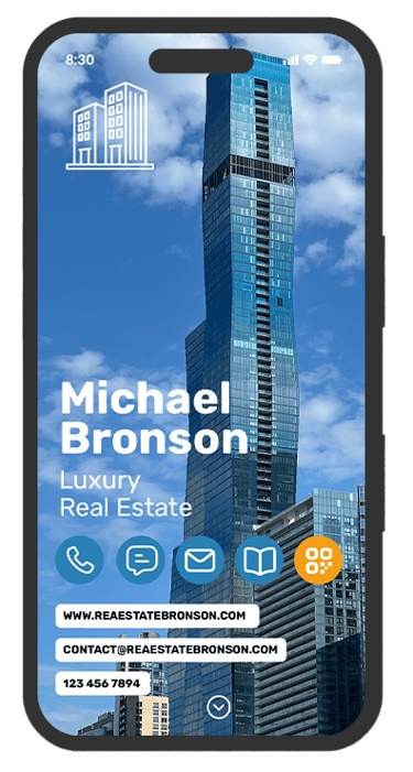 digital business card for real estate agent