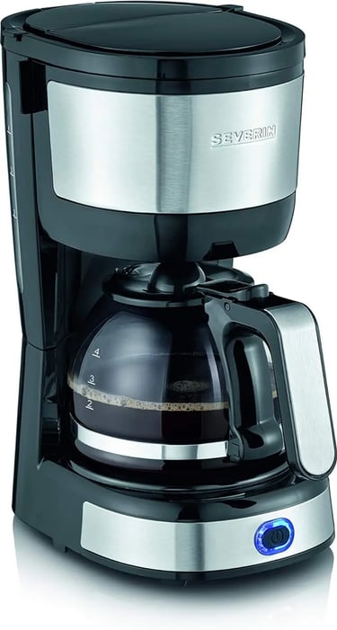 SEVERIN - Cafetera de goteo pequeña para 4 tazas, cafetera de filtro americana con jarra 