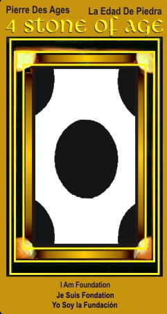 Tarot card 4 Stone of Age Foundation & stability
