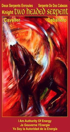 Spiritual awakening Knight Two Headed Serpent tarot card