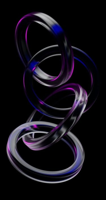 A spiralling of glass rings (Velvet Vizion Web)
