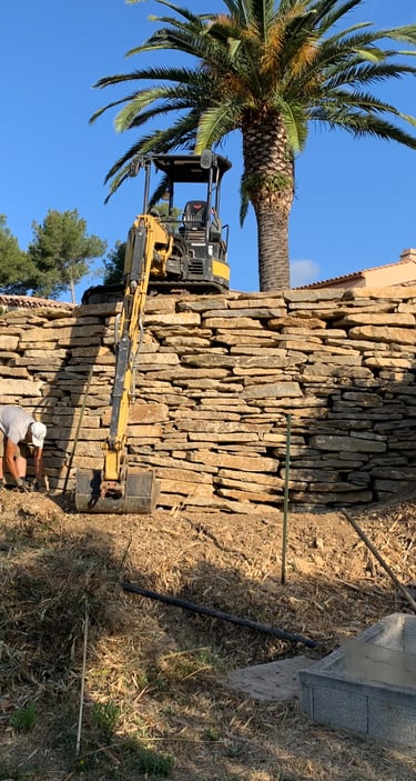 fondations de murs par EGPR à Hyères