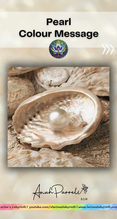 Colour message: Power of Pearl White. Colour Healing, Color Healing