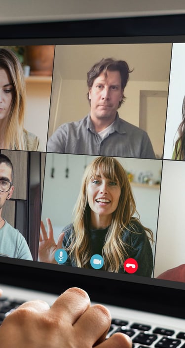 Online video call with team