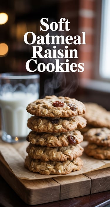 Soft Oatmeal Raisin Cookies