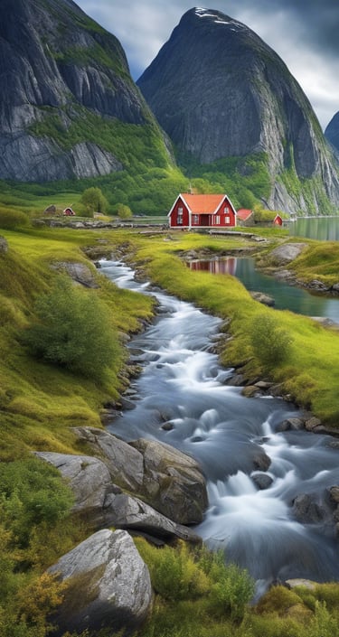 a red house in norway