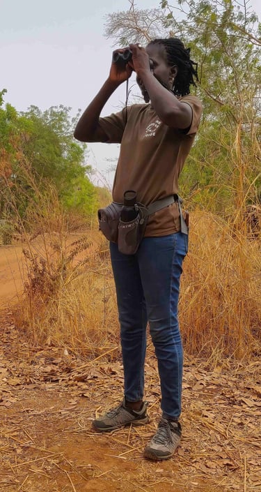 Fatou Colley, licensed birding guide and founder of Birding Adventures Gambia