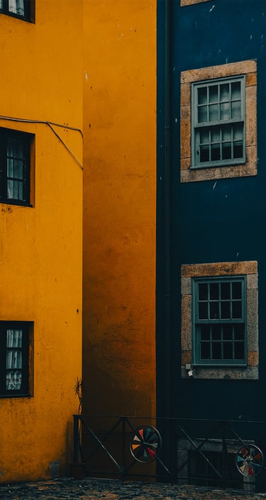 Edificios coloridos en Oporto