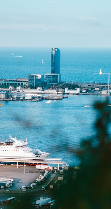 Vistas al Puerto de Barcelona