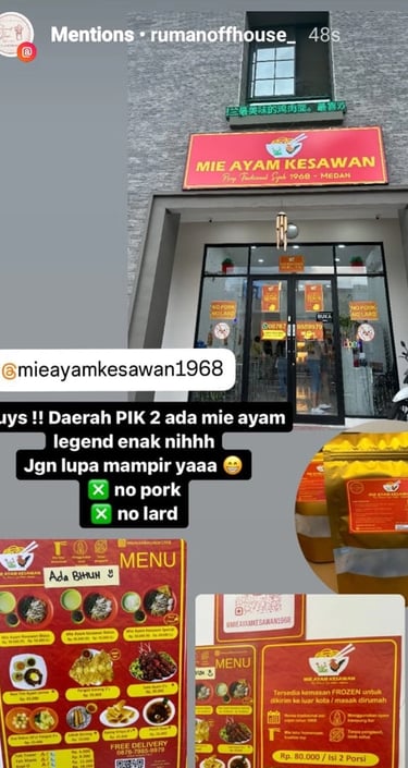 Keseruan makan di Mie Ayam Kesawan rukan osaka pik 2
